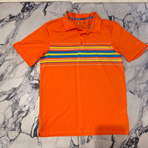 ST Andrews Bright (Neon) Striped S/S Golf Polo! Like NEW!๐๏ธโโ๏ธโณ๏ธ๐ฅ๐, Big Small - Picture 12 of 12